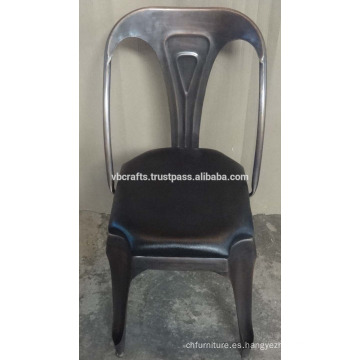 Silla de asiento de cuero industrial vintage